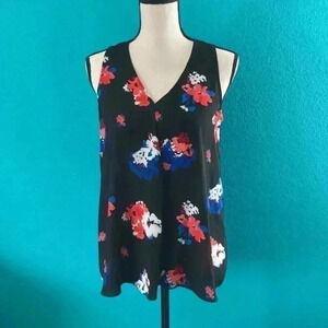 Vince Camuto black floral blouse in size xs